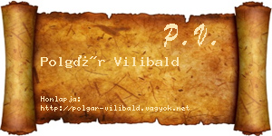 Polgár Vilibald névjegykártya